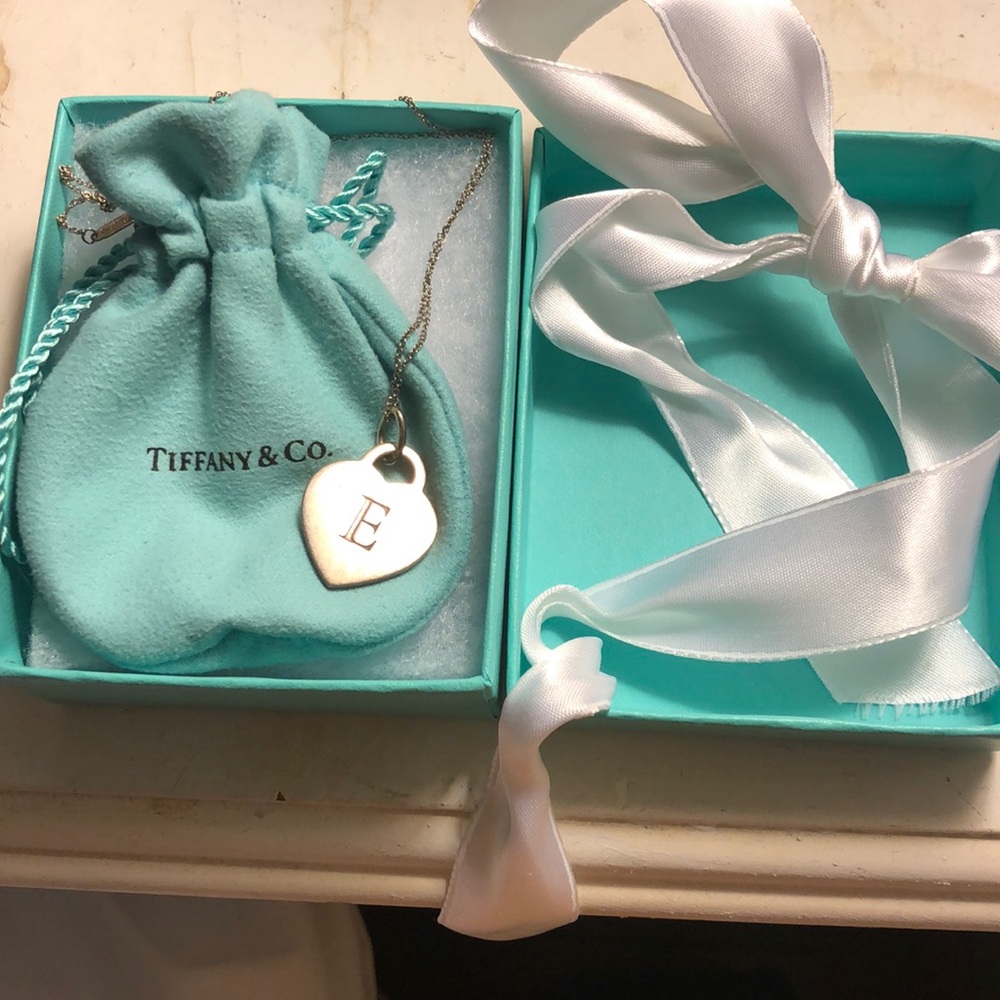 Tiffany Alphabet Letter “E” necklace